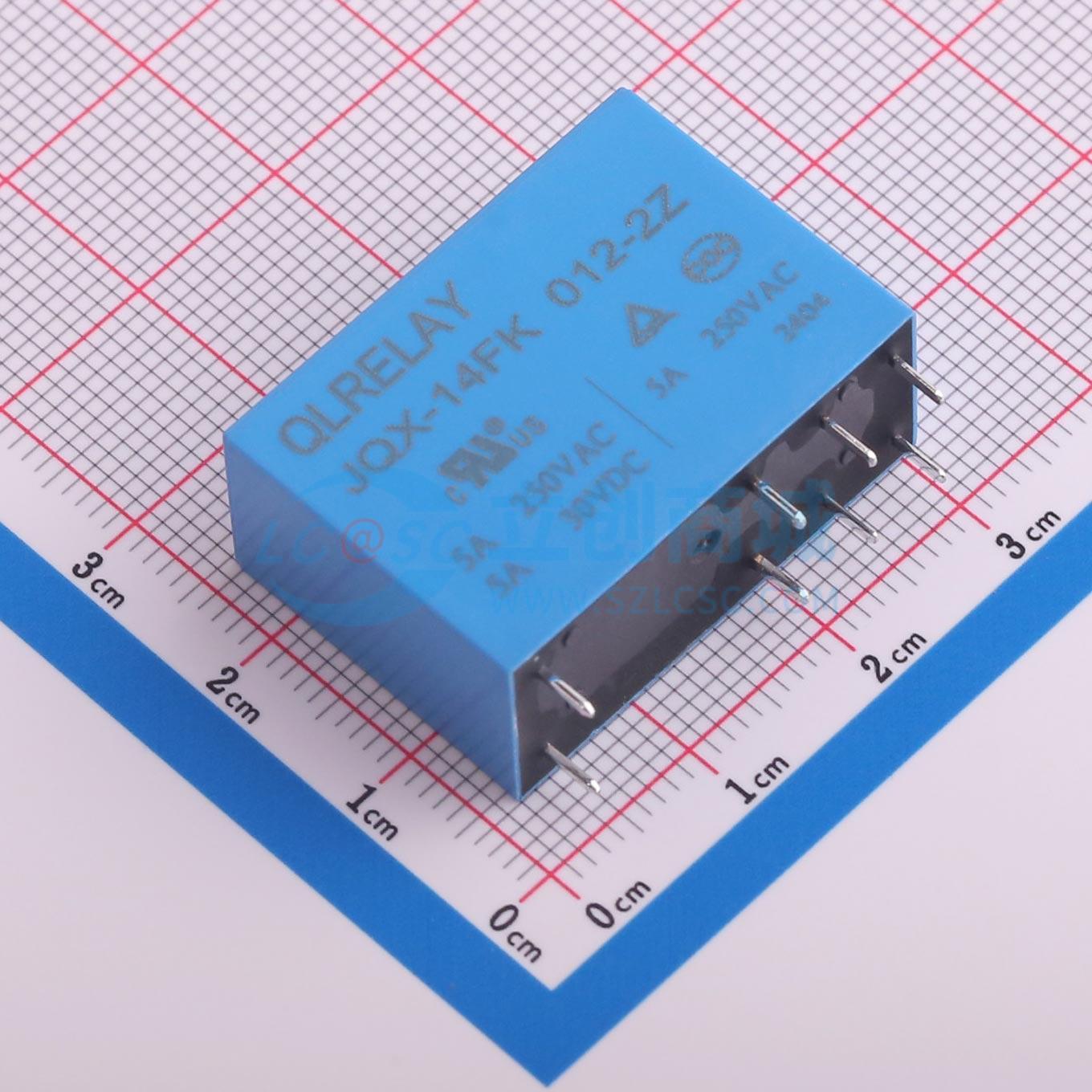 Rơ-le điện tử JQX-14FK 012-2Z QLRELAY 12V THT,29.2x12.8mm - Techcore Việt Nam