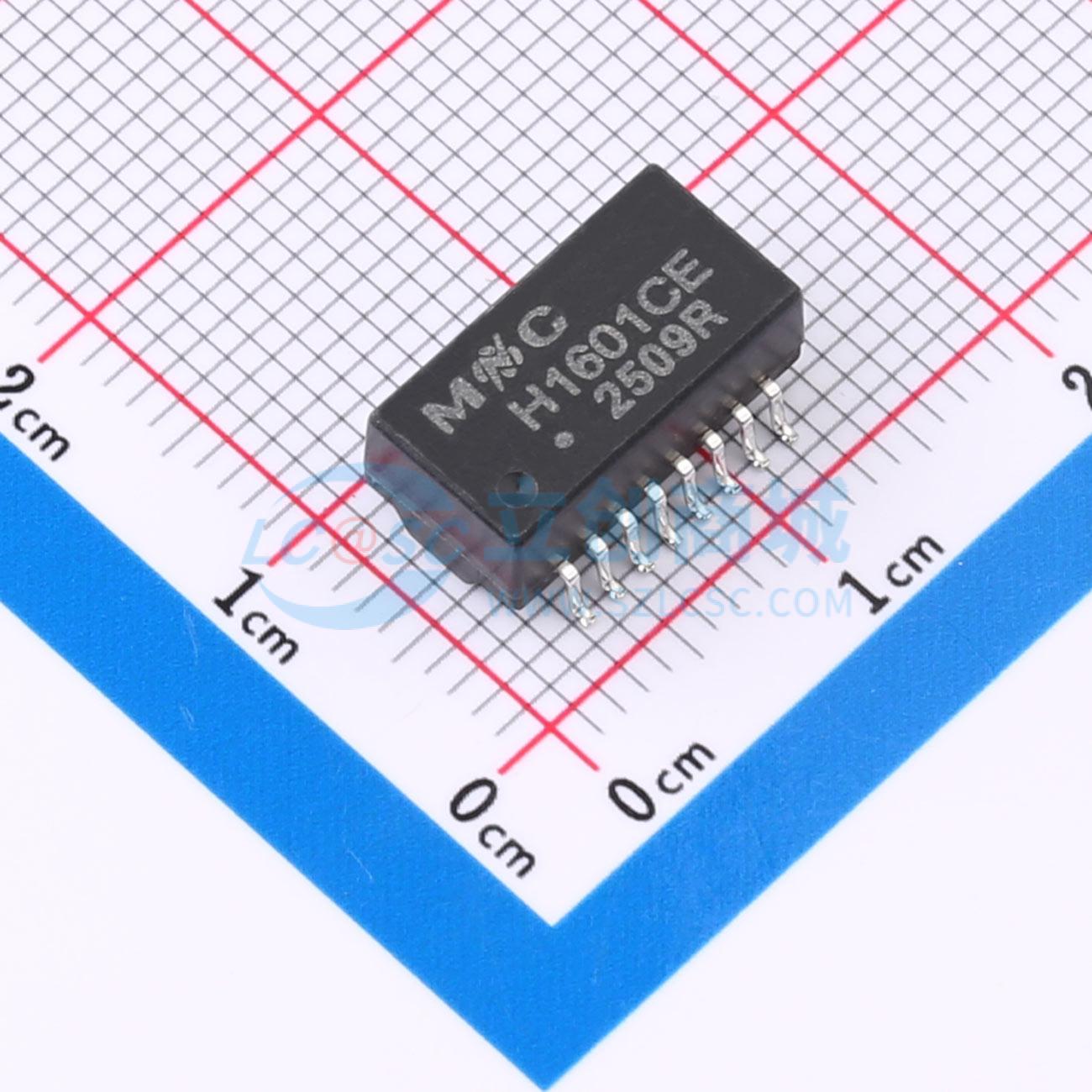 Biến Áp Mạng Ethernet H1601CE Mentech SMD-16P,12.7x7.1mm 1CT:1CT 10/100 Base-T 350uH - Techcore Việt Nam