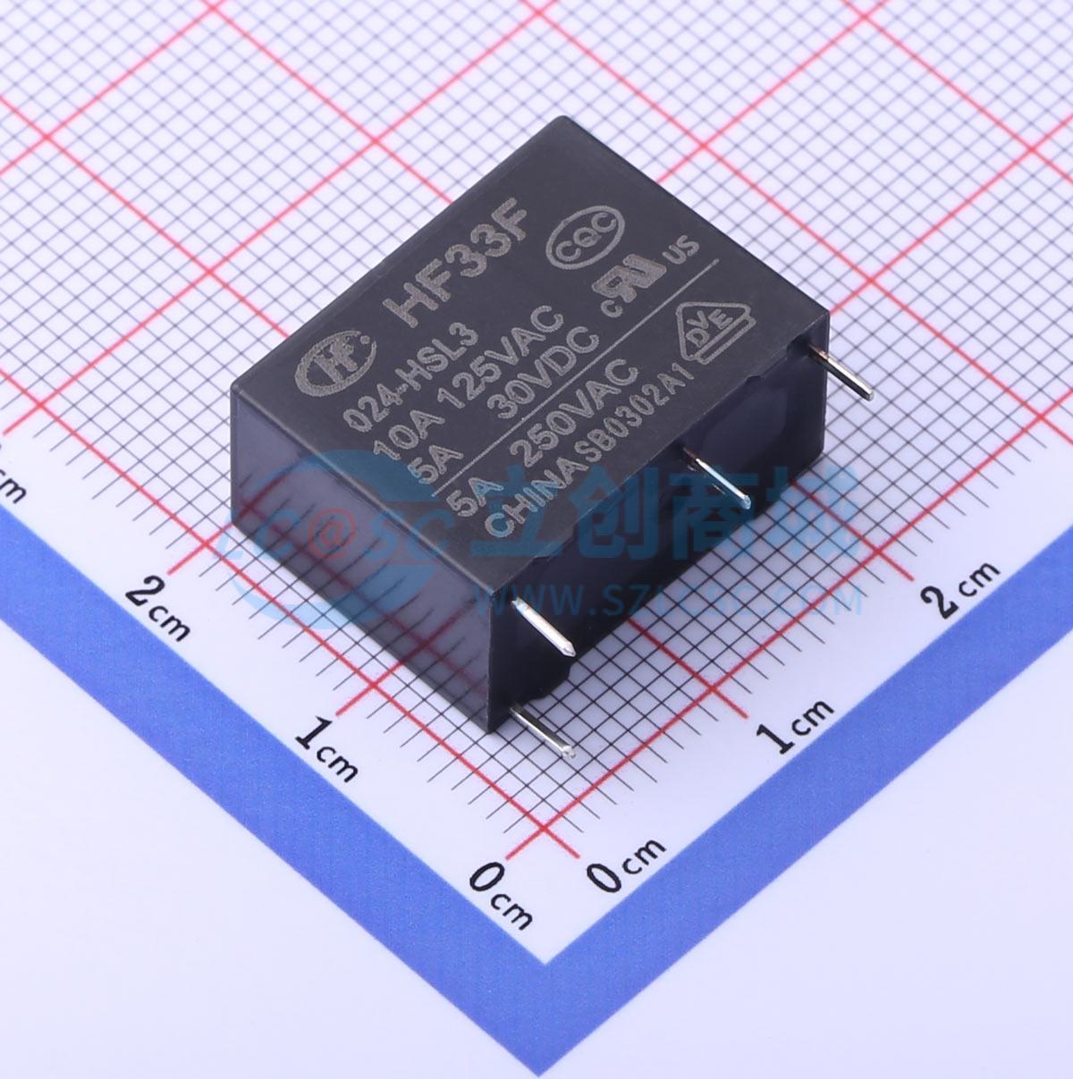 Rơ-le điện tử HF33F/024-HSL3 HF 24V THT,20.5x10.2mm - Techcore Việt Nam