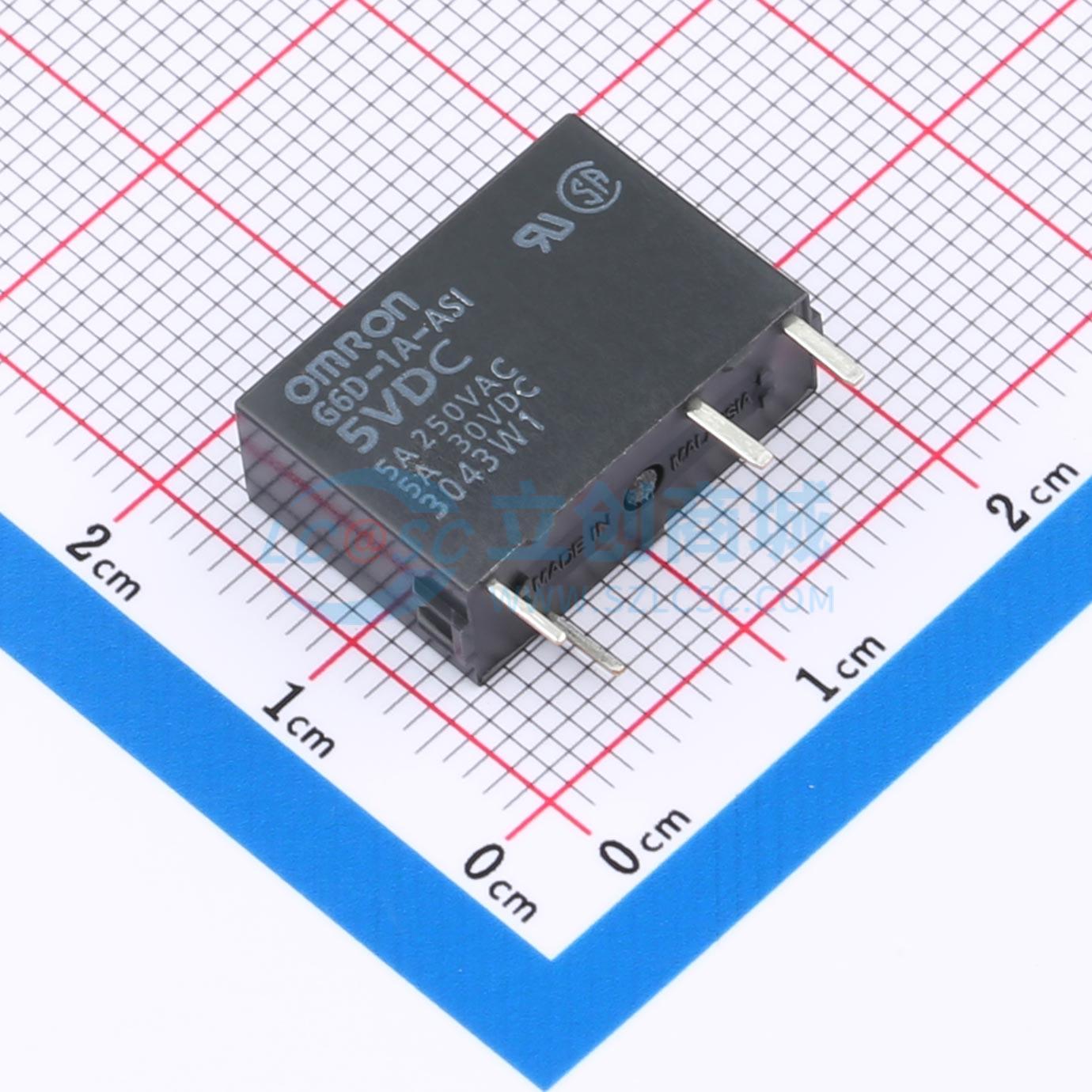 Rơ-le điện tử G6D-1A-ASI DC5 OMRON 5V THT,17.3x6.4mm - Techcore Việt Nam