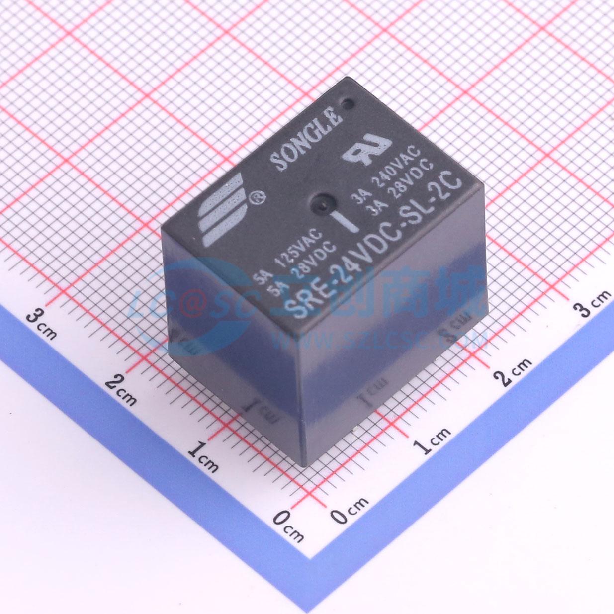 Rơ-le điện tử SRE-24VDC-SL-2C SONGLE THT,22.6x17mm - Techcore Việt Nam