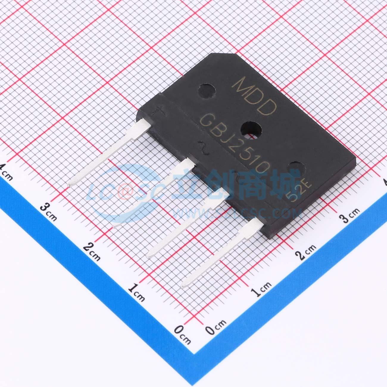 Cầu chỉnh lưu GBJ2510 MDD 1V@12.5A - Techcore Việt Nam