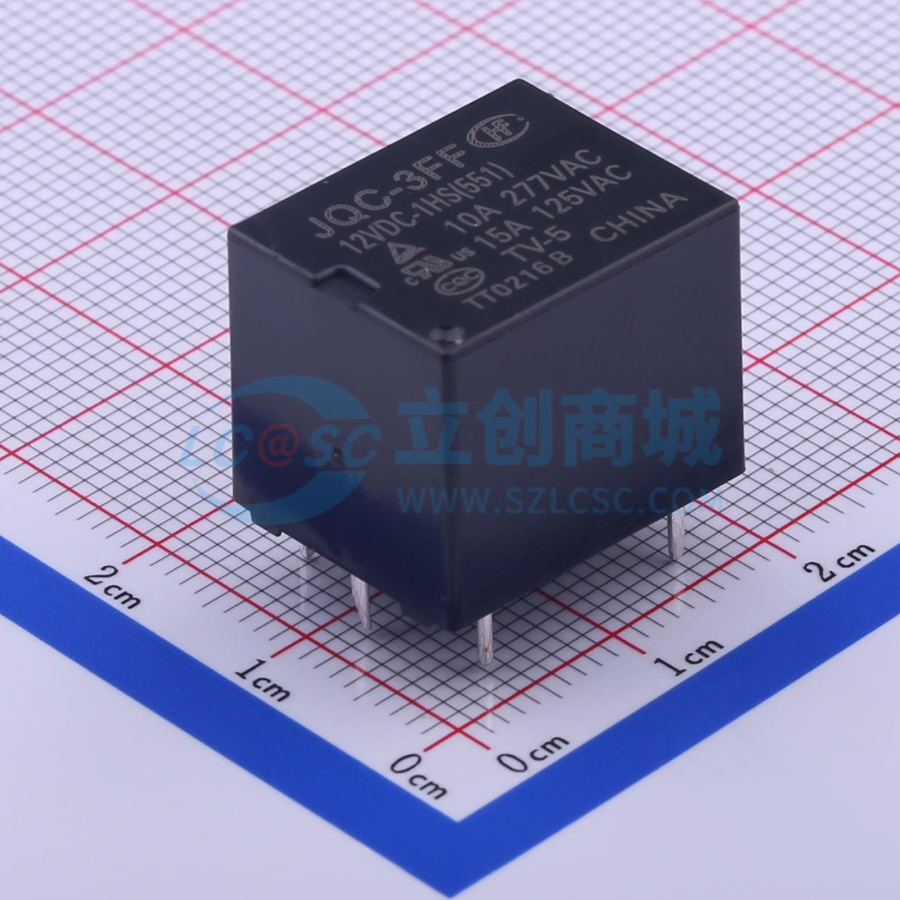Rơ-le điện tử JQC-3FF/12-1HS(551) HF THT,19x15.5mm - Techcore Việt Nam