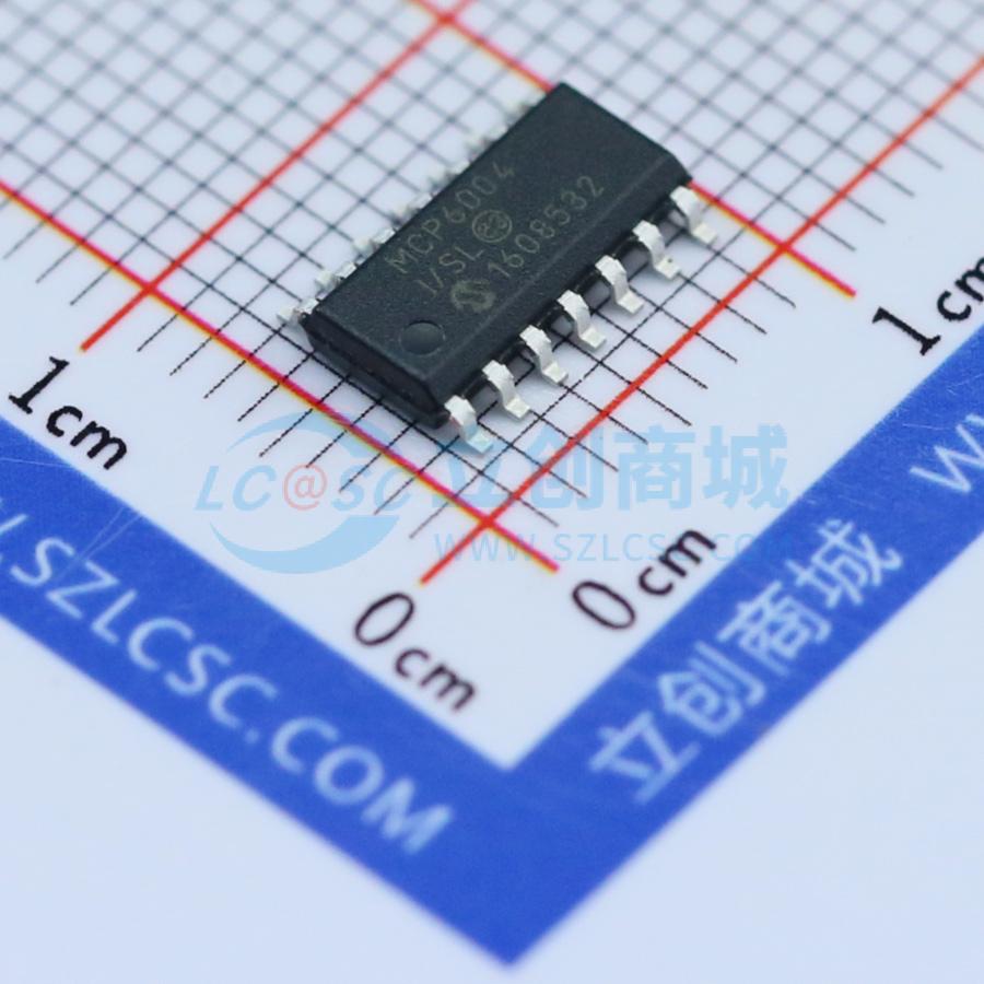 IC Khuếch Đại Thuật Toán MCP6004T-I/SL Microchip SOIC-14 4 kênh Rail-to-Rail 1.8–6.0 V 1 MHz - Techcore Việt Nam