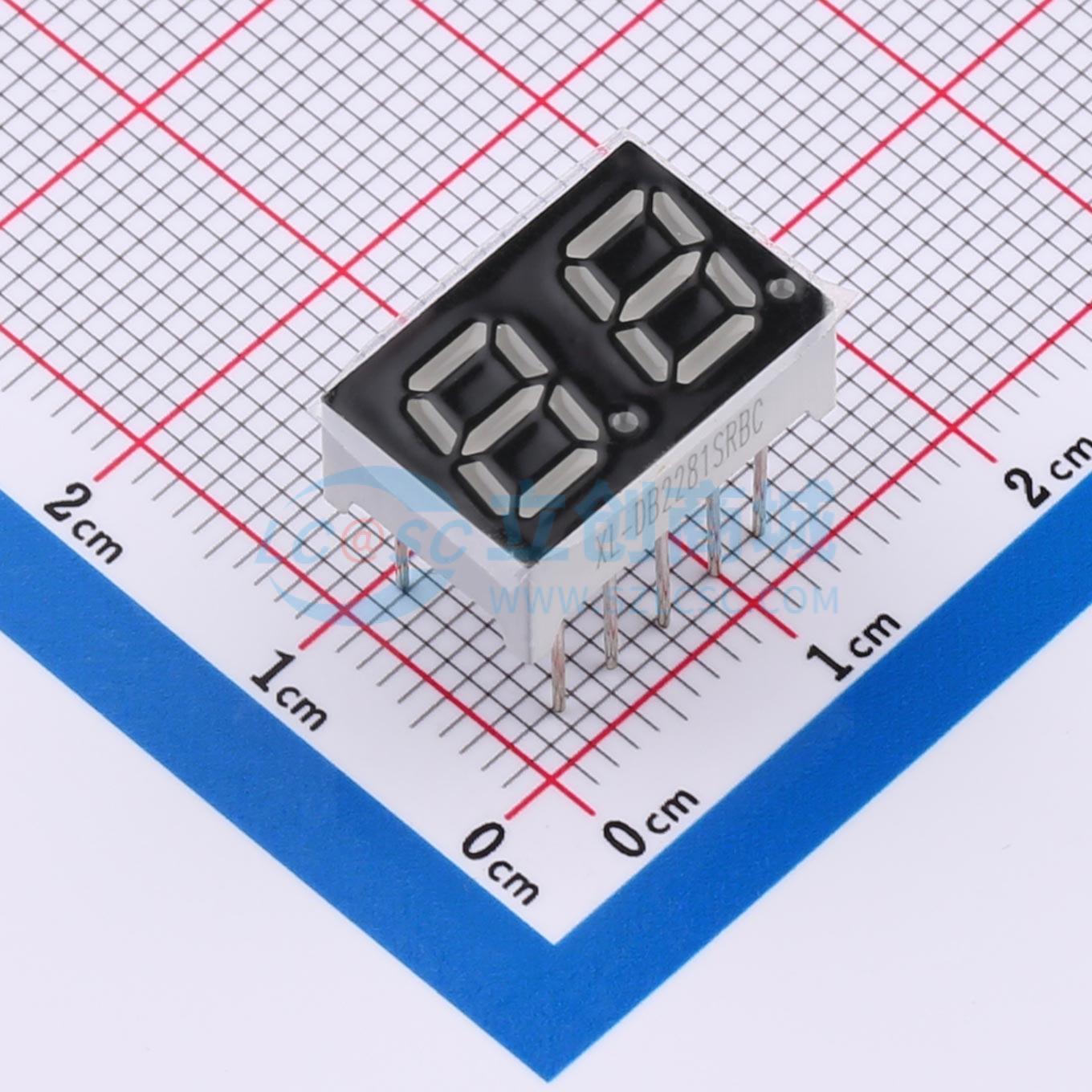 LED 7 đoạn XL-DB2281SRBC XINGLIGHT DIP,15x10mm Anode chung - Techcore Việt Nam