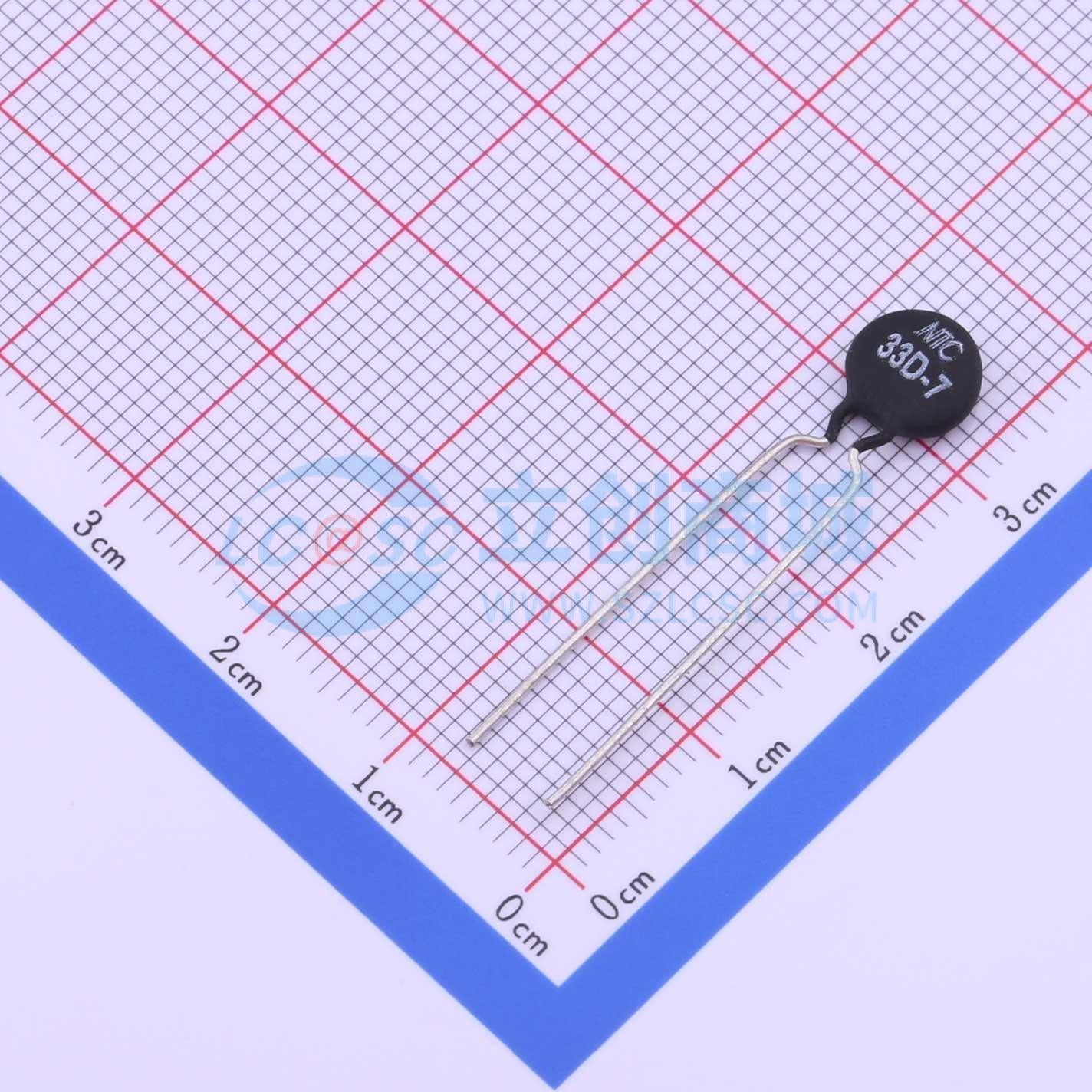 Điện trở nhiệt NTC NTC33D-7 RUILON Xuyên lỗ, P=5mm 33Ω - Techcore Việt Nam