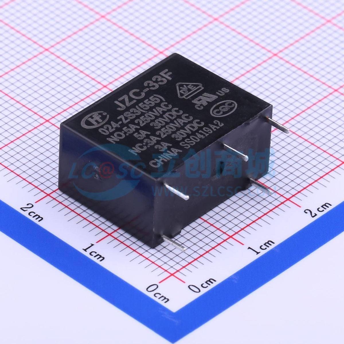 Rơ-le điện tử JZC-33F/024-ZS3（555） HF 24V THT,20.5x10.6mm - Techcore Việt Nam