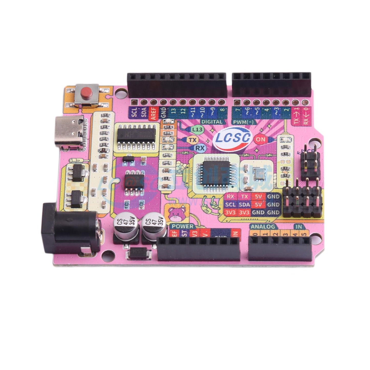 Bo mạch phát triển Open-ColorEasyDuino-Pink ColorEasyDuino - Techcore Việt Nam