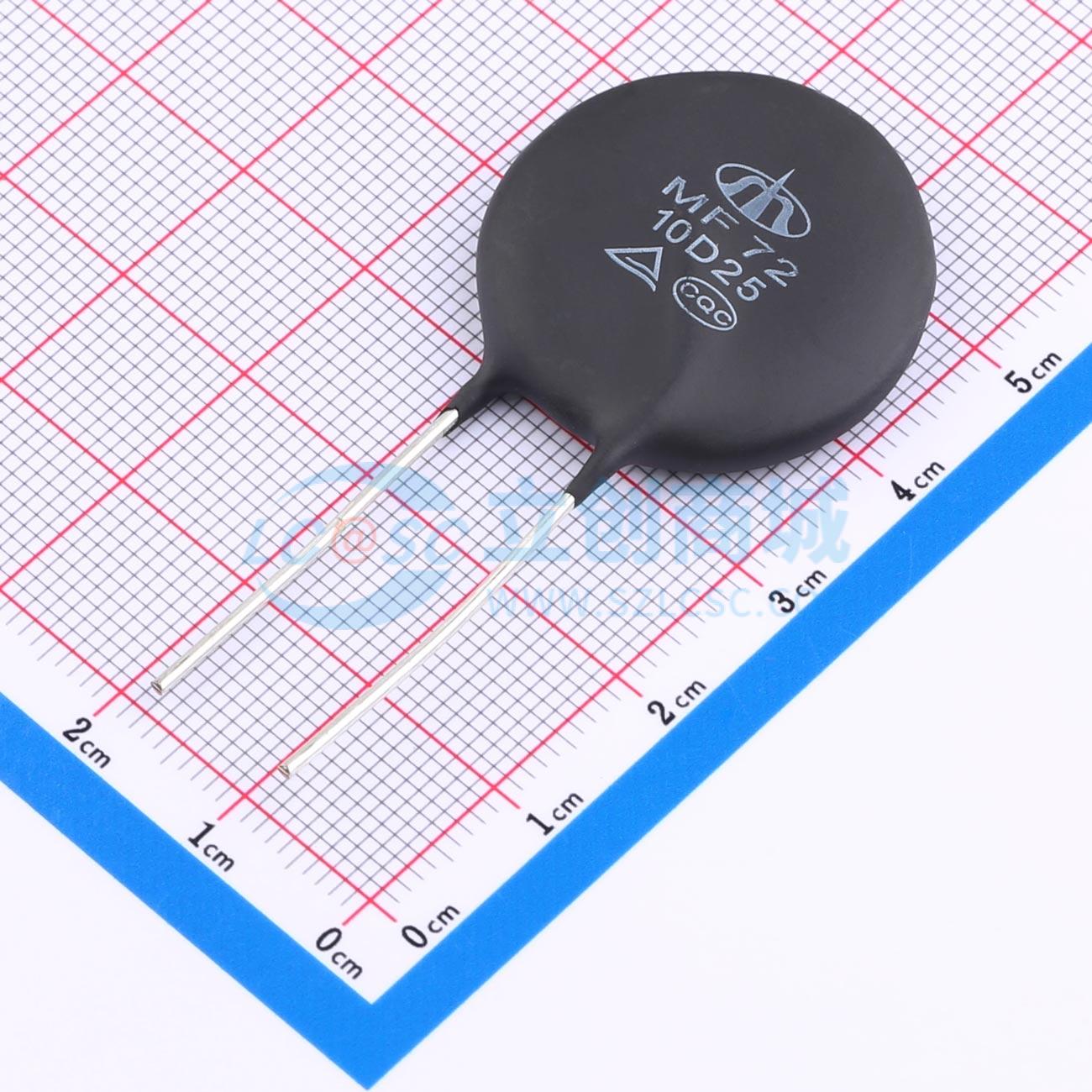 Điện trở nhiệt NTC MF72 10D25 Shiheng Xuyên lỗ, P=10mm 10Ω 7.5W - Techcore Việt Nam