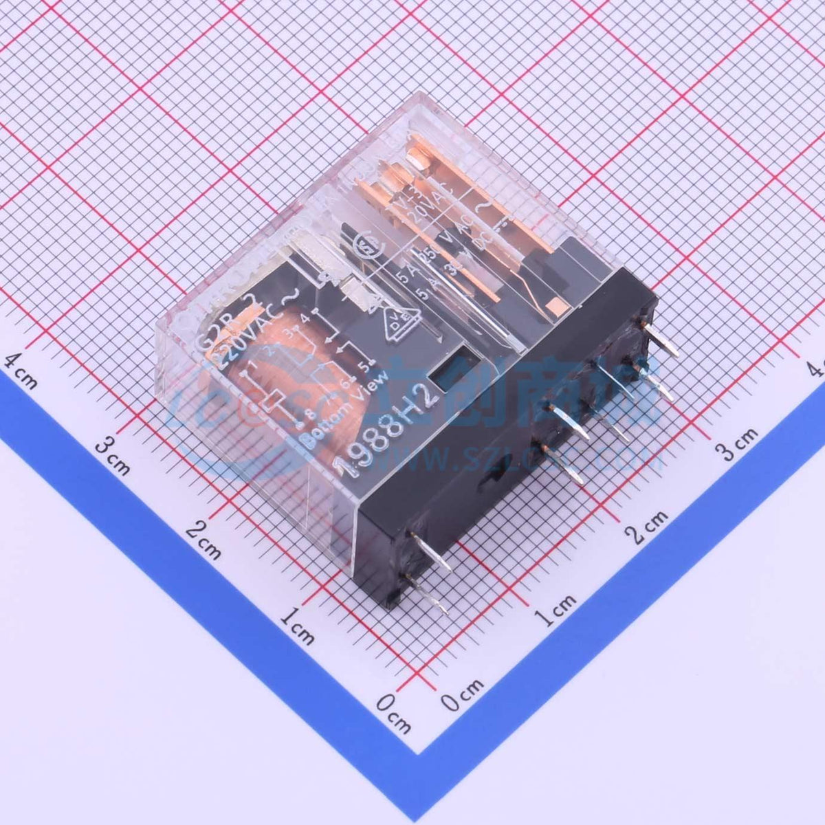 Rơ-le công suất G2R-2 AC220 OMRON 220V DIP,28.8x12.7mm - Techcore Việt Nam