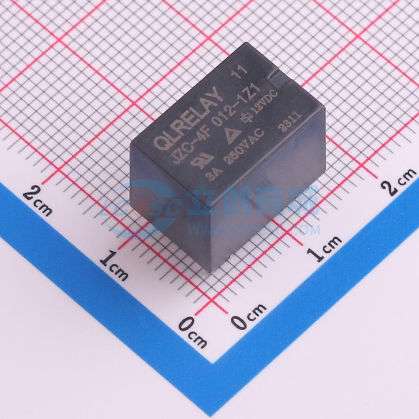 Rơ-le điện tử JZC-4F 012-1Z1 QLRELAY 12V THT,15.5x10.5mm - Techcore Việt Nam