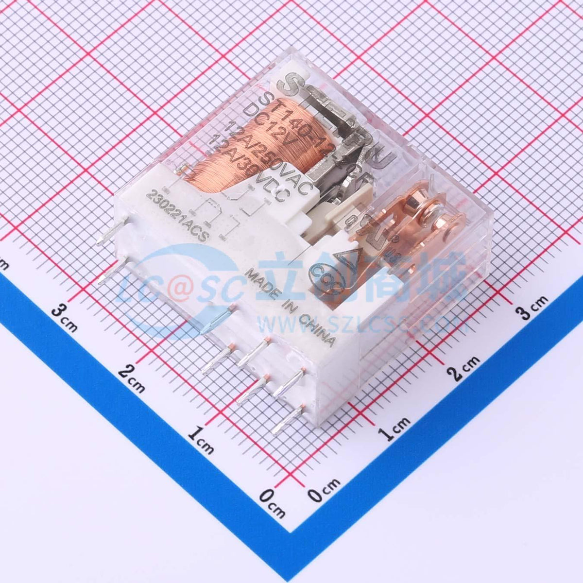 Rơ-le công suất ST140-12-2CF/DC12V STEIPU 12V THT,29x12.7mm - Techcore Việt Nam