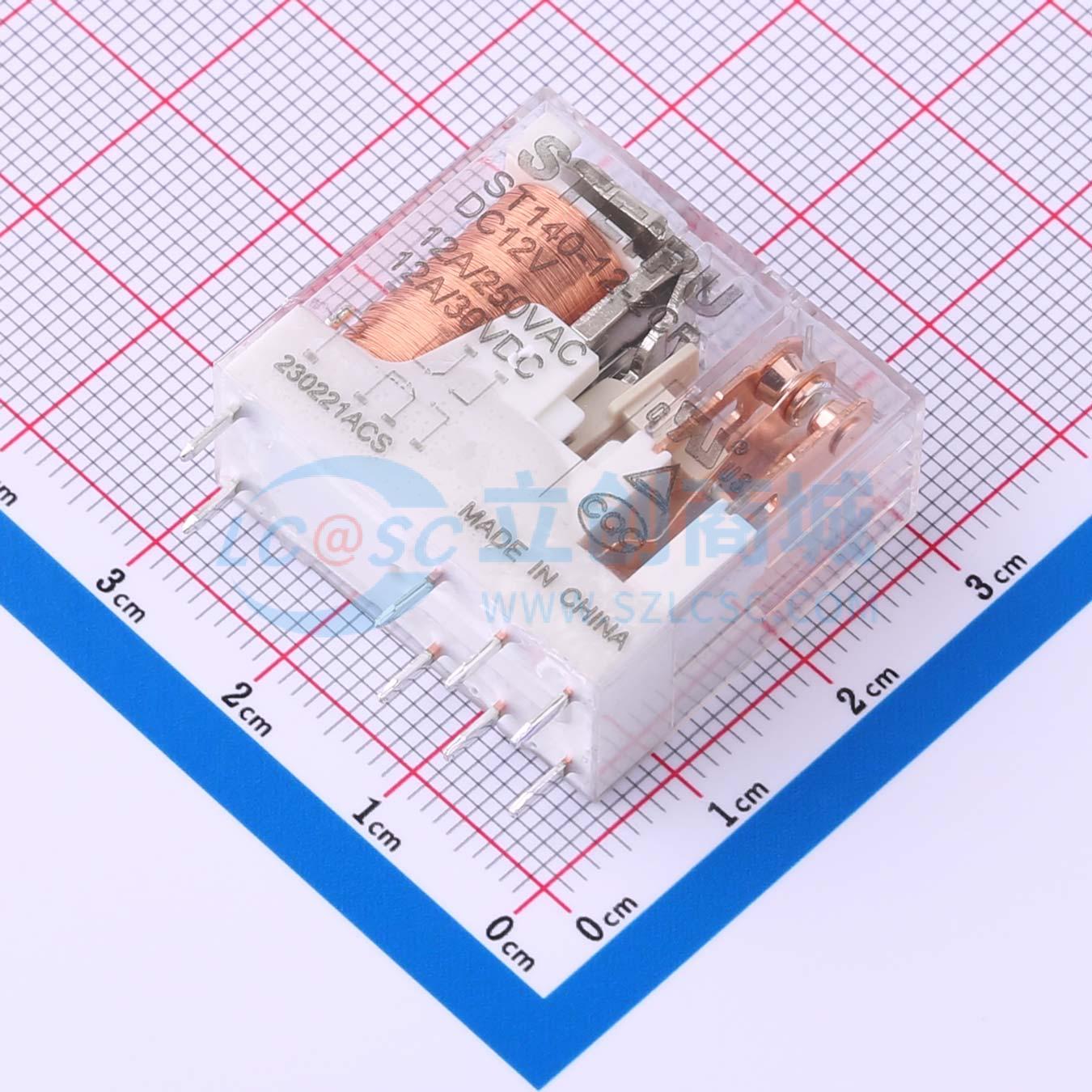 Rơ-le công suất ST140-12-2CF/DC12V STEIPU 12V THT,29x12.7mm - Techcore Việt Nam
