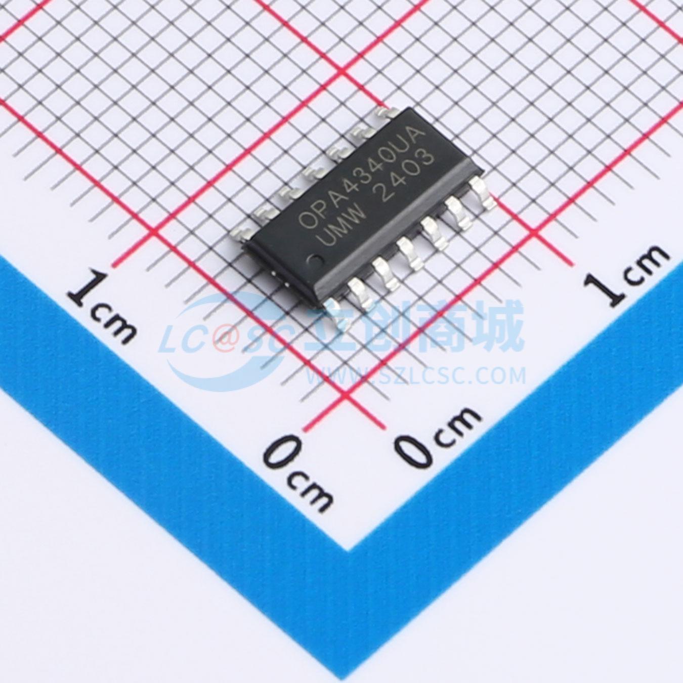 IC Khuếch Đại Thuật Toán OPA4340UA(UMW) SOP-14 4 kênh Rail-to-Rail 5.5 MHz - Techcore Việt Nam