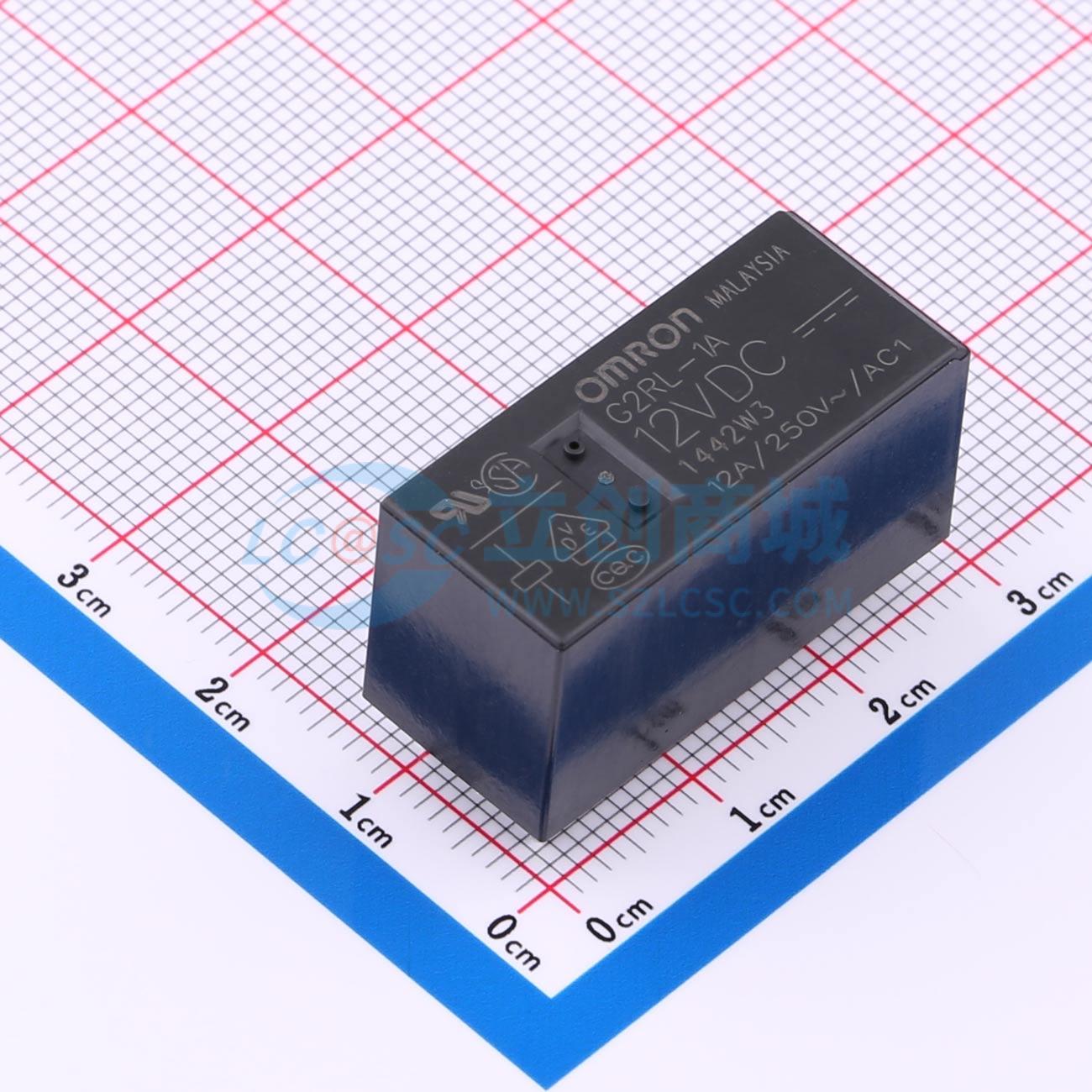Rơ-le công suất G2RL-1A DC12 OMRON 12V THT,28.8x12.5mm - Techcore Việt Nam