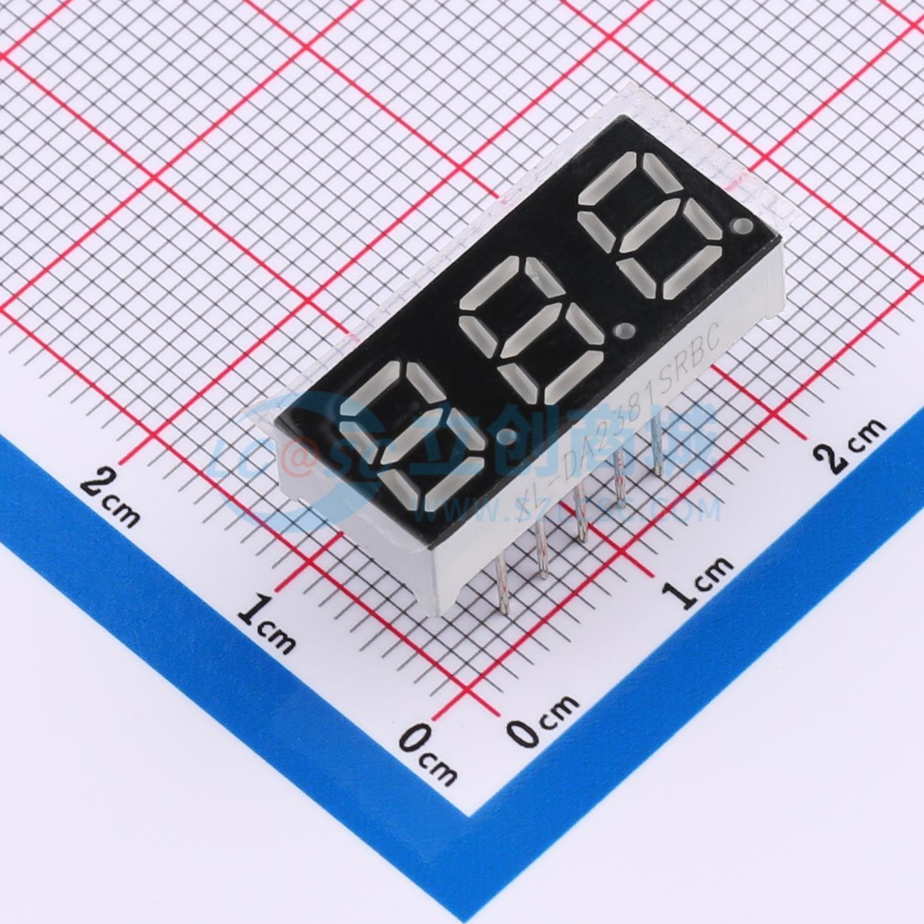 LED 7 đoạn XL-DA2381SRBC XINGLIGHT DIP,22.5x10mm Cathode chung - Techcore Việt Nam