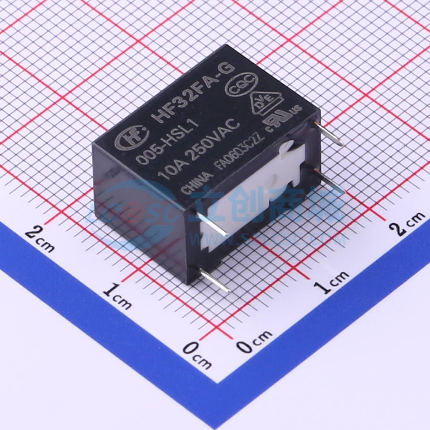 Rơ-le điện tử HF32FA-G/005-HSL1 HF 5V THT,17.6x10.1mm - Techcore Việt Nam