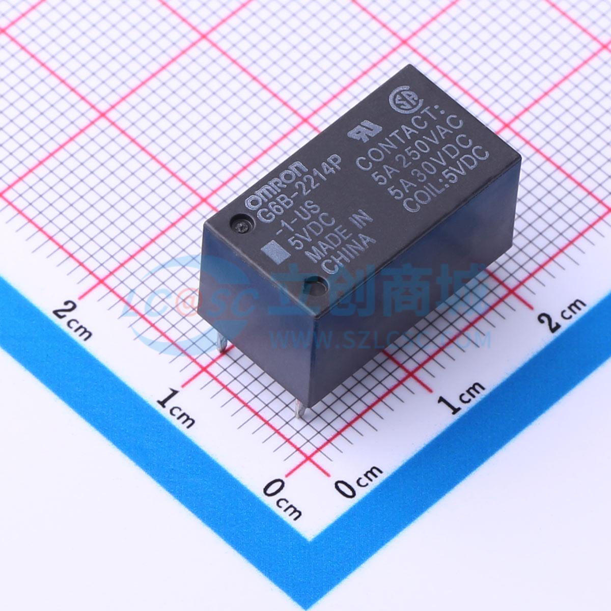 Rơ-le công suất G6B-2214P-1-US DC5 OMRON 5V DIP,19.9x10.9mm - Techcore Việt Nam