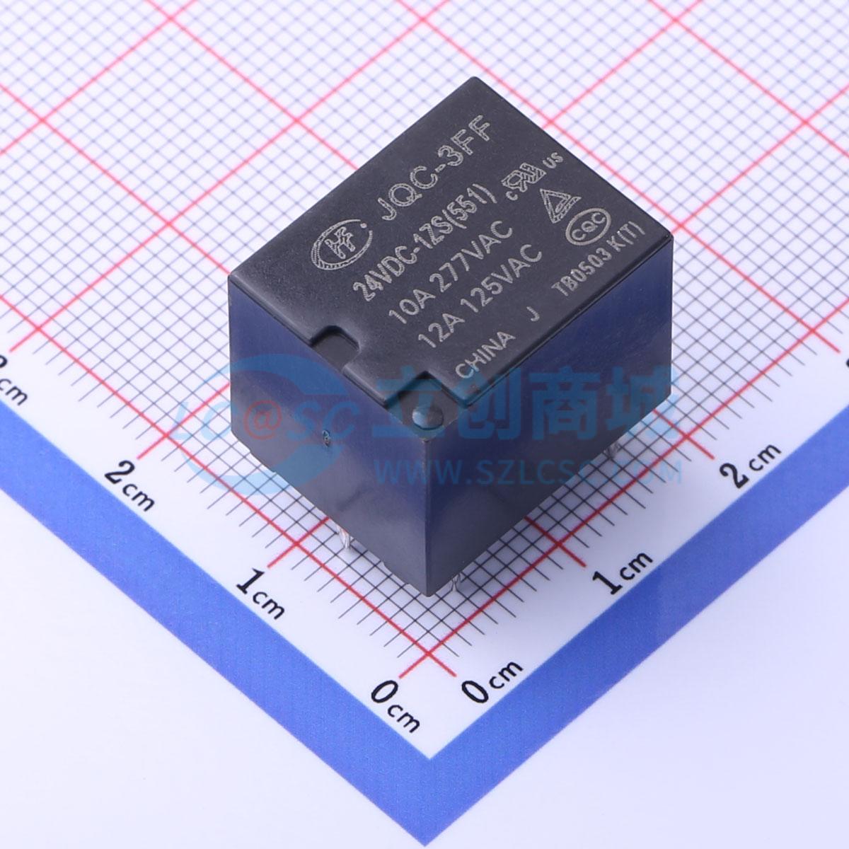 Rơ-le công suất JQC-3FF/024-1ZS(551) HF THT,19x15.5mm - Techcore Việt Nam