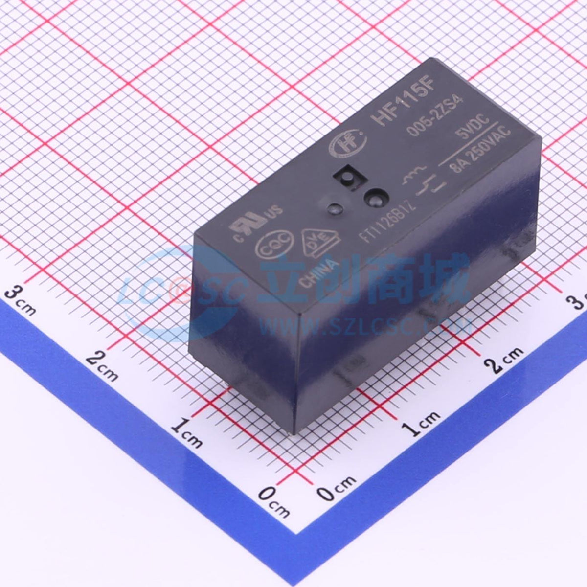 Rơ-le điện tử HF115F/005-2ZS4 HF DIP,29x12.7mm - Techcore Việt Nam