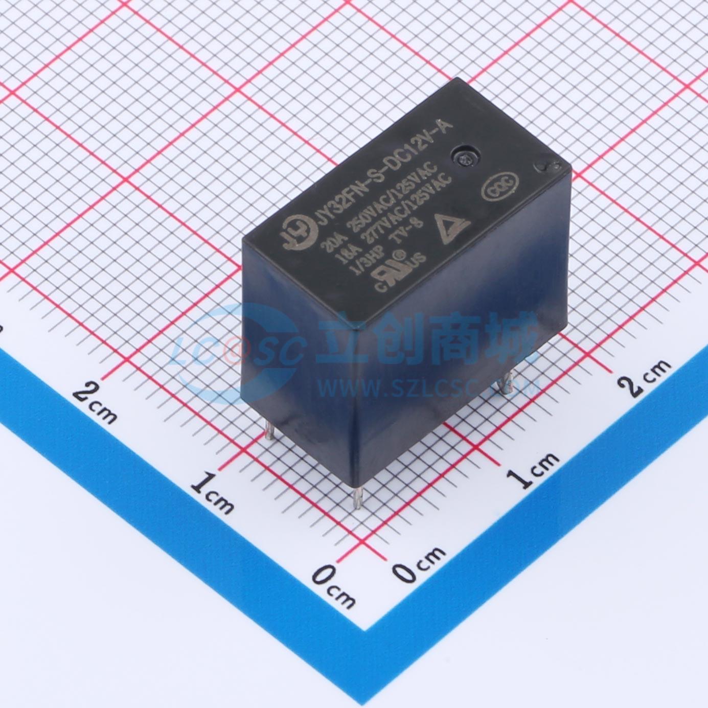 Rơ-le JY32FN-S-DC12V-A/20A JY 12V THT,18.2x10.2mm - Techcore Việt Nam