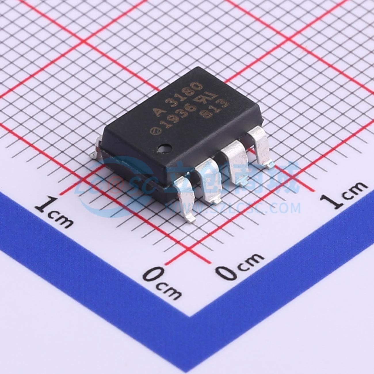 Optocoupler logic HCPL-3180-500E Broadcom SOP-8-2.54mm - Techcore Việt Nam