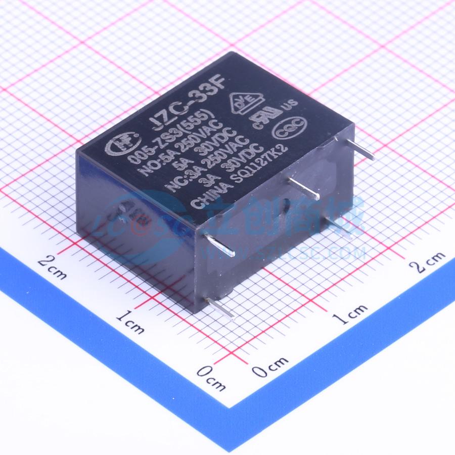 Rơ-le điện tử JZC-33F/05-ZS3(555) HF 5V THT,20.5x10.6mm - Techcore Việt Nam