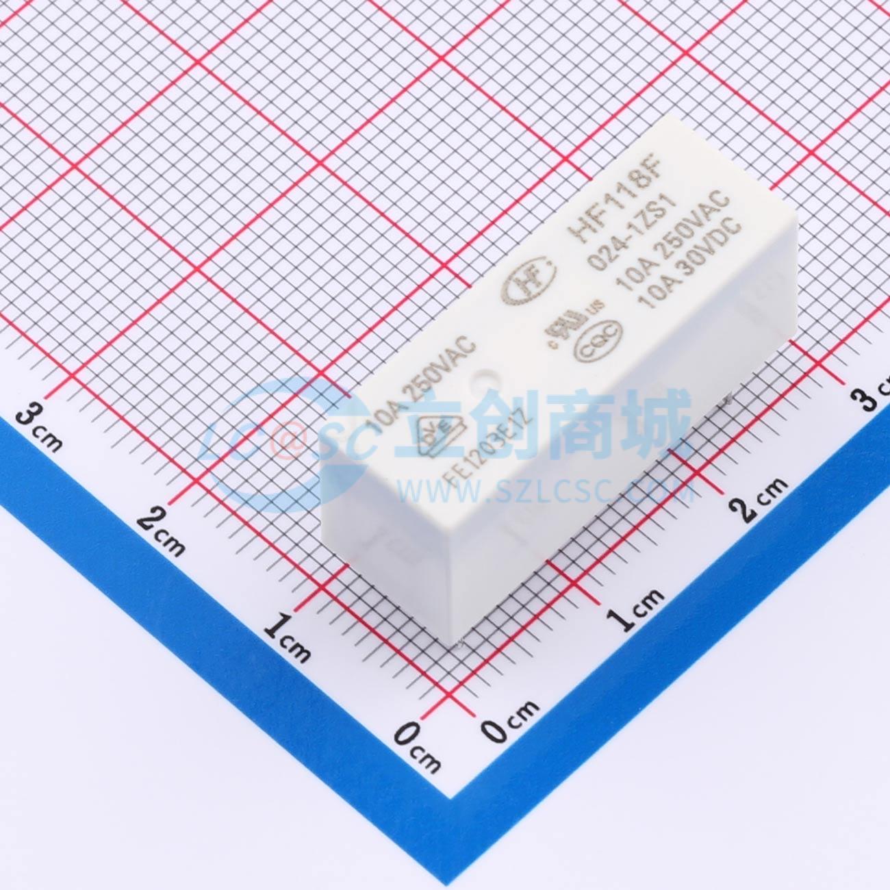 Rơ-le công suất HF118F/024-1ZS1 HF 24V THT,28.5x10.1mm - Techcore Việt Nam