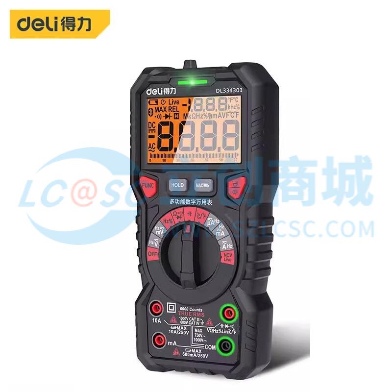 Đồng hồ vạn năng DL334303 Deli Tools NCV True RMS Dùng Cho Đo Kiểm Điện Tử - Techcore Việt Nam