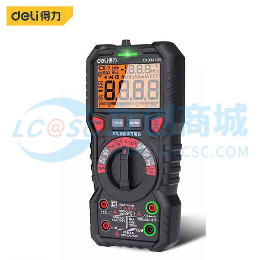 Đồng hồ vạn năng DL334303 Deli Tools NCV True RMS Dùng Cho Đo Kiểm Điện Tử - Techcore Việt Nam