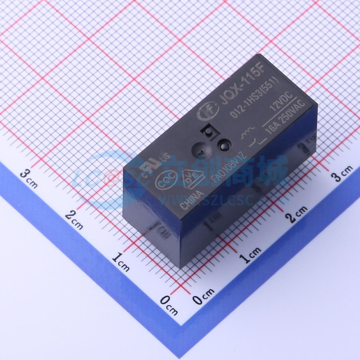 Rơ-le điện tử JQX-115F/012-1HS3(551) HF 12V DIP,29x12.7mm - Techcore Việt Nam