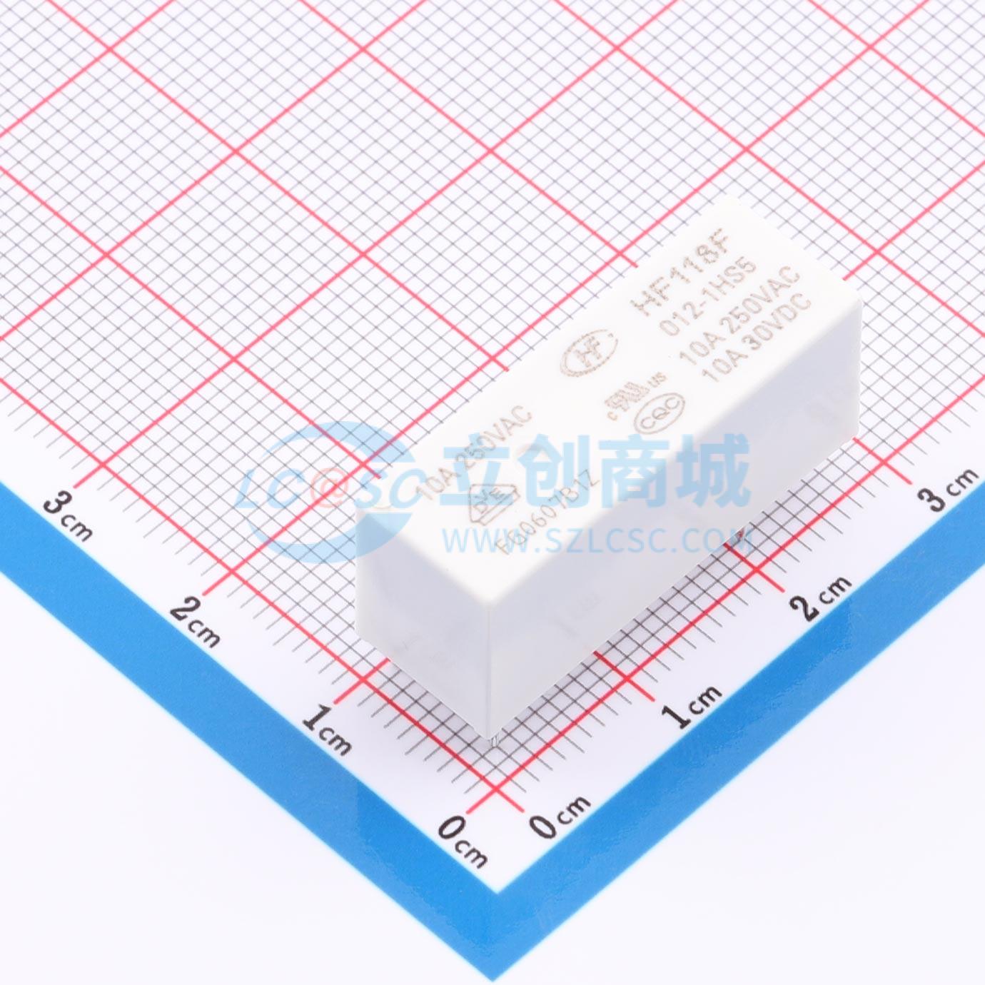 Rơ-le công suất HF118F/012-1HS5 HF 12V THT,10.1x28.5mm - Techcore Việt Nam