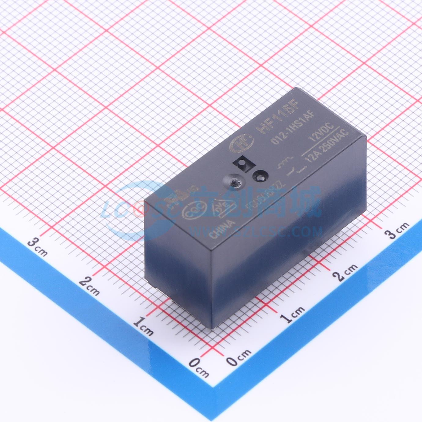 Rơ-le điện tử HF115F/012-1HS1AF HF 12V THT,12.7x29mm - Techcore Việt Nam