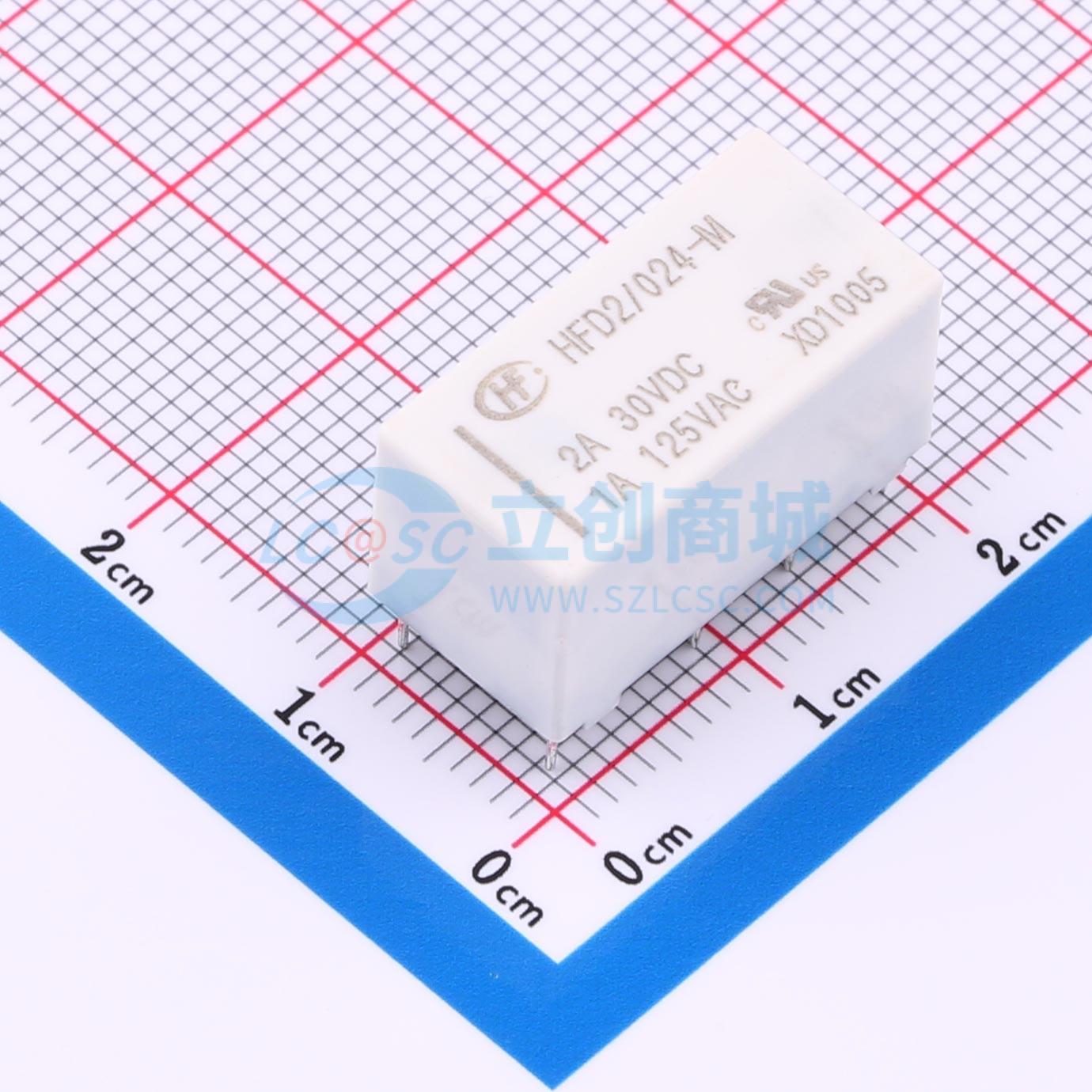 Rơ-le tín hiệu HFD2/024-M HF 24V DIP,20.2x10.2mm - Techcore Việt Nam