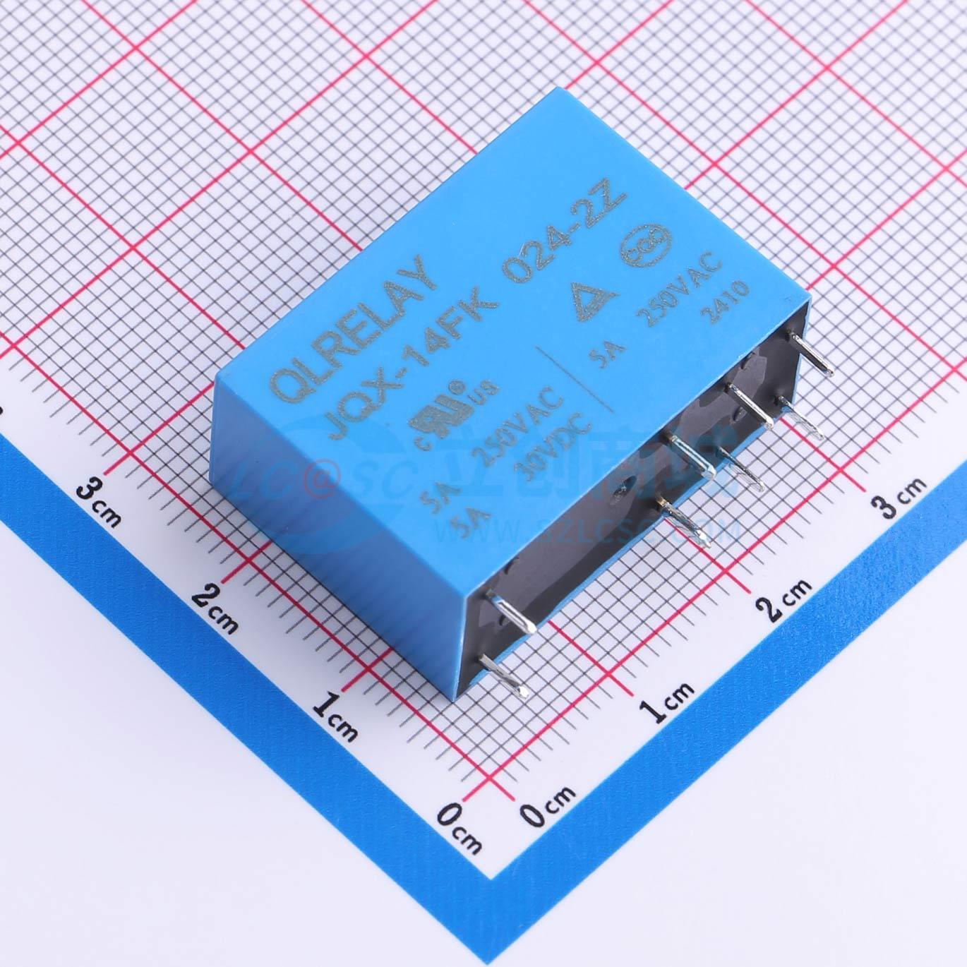 Rơ-le điện tử JQX-14FK 024-2Z QLRELAY 24V THT,29.2x12.8mm - Techcore Việt Nam