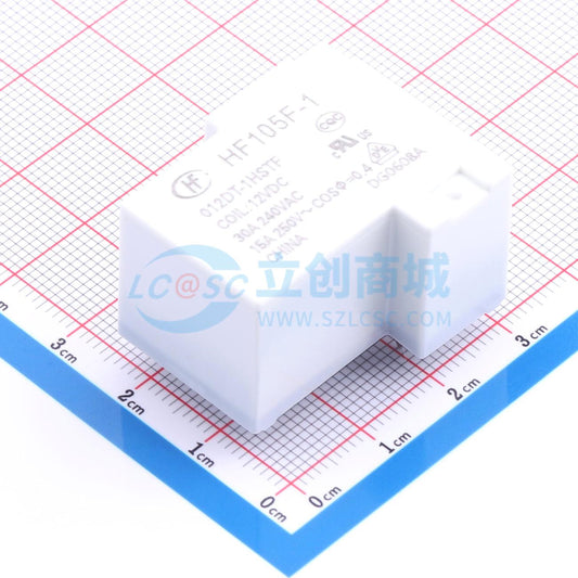 Rơ-le điện tử HF105F-1/012DT-1HSTF HF 12V THT,27.1x32.3mm - Techcore Việt Nam