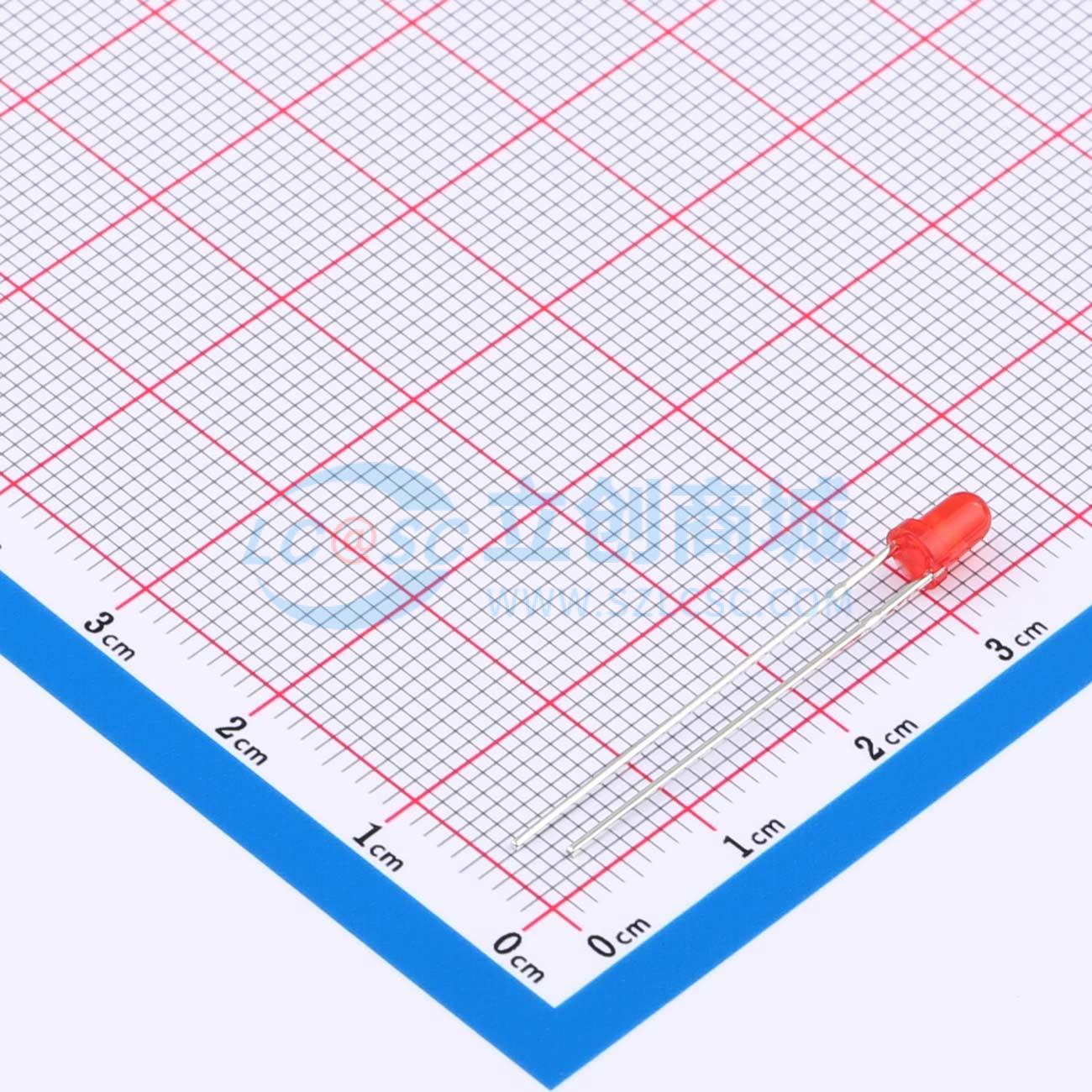 LED NFD3401URD Xuyên lỗ,D=3mm Đỏ - Techcore Việt Nam