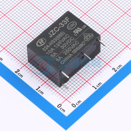Rơ-le điện tử JZC-33F/024-HS3(555） HF 24V THT,20.5x10.6mm - Techcore Việt Nam