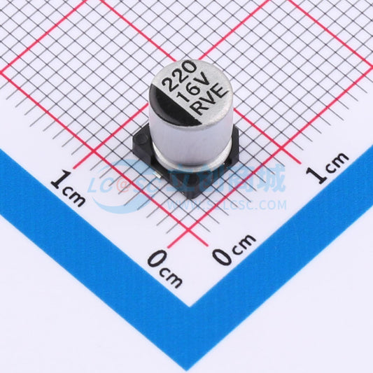 Linh kiện điện tử RVE1C221M0607 ROQANG SMD,D6.3xL7.7mm - Techcore Việt Nam