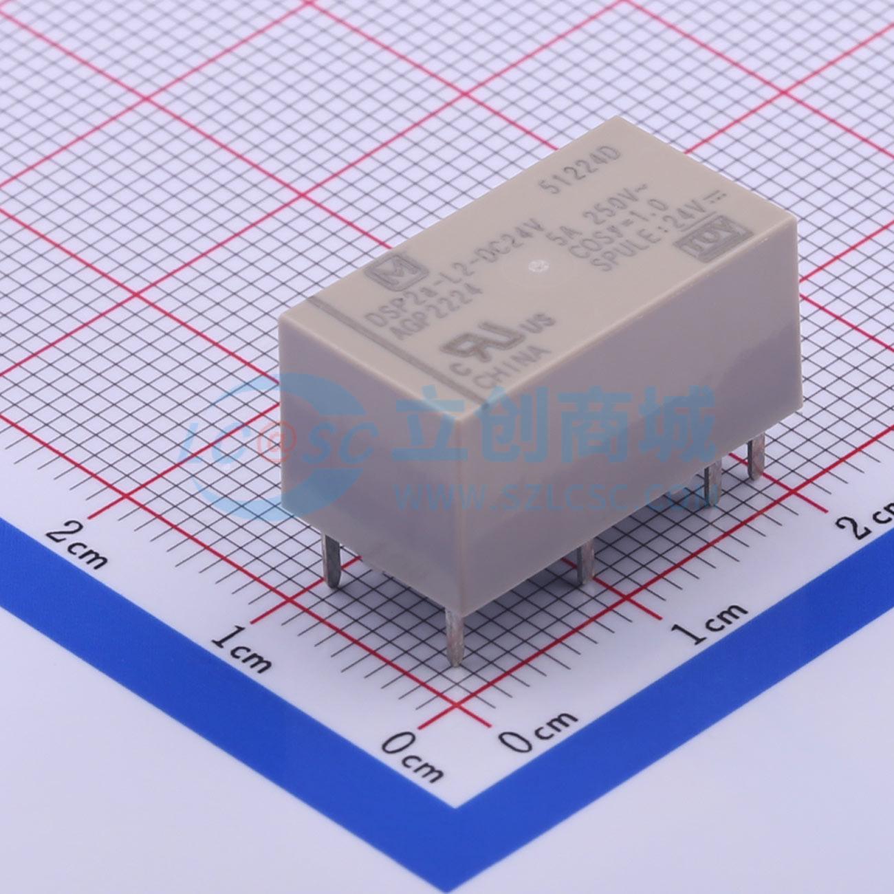 Rơ-le chốt từ DSP2A-L2-DC24V PANASONIC 24V DIP,20.2x11mm - Techcore Việt Nam