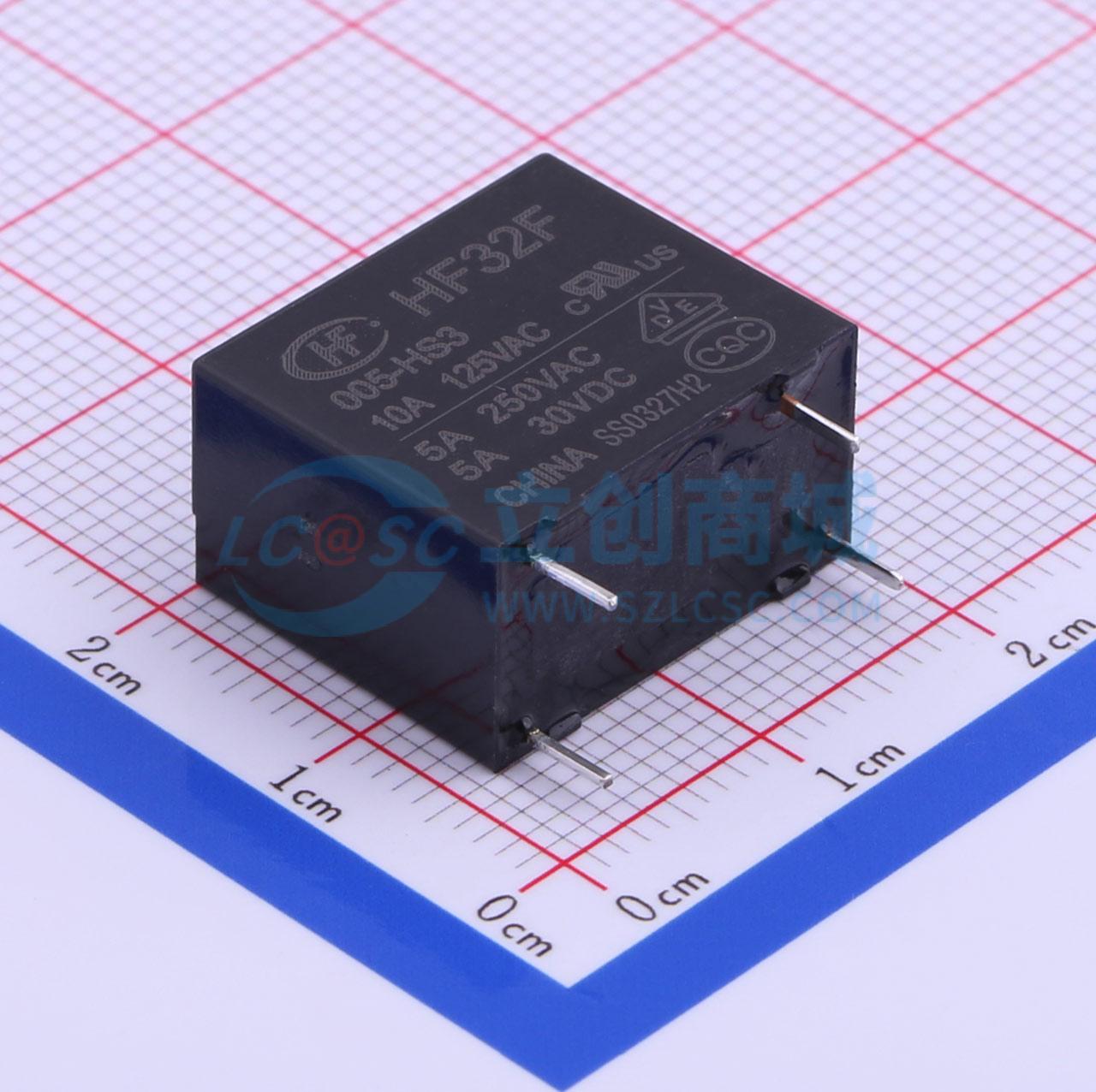 Rơ-le công suất HF32F/005-HS3 HF 5V THT,18.4x10.2mm - Techcore Việt Nam
