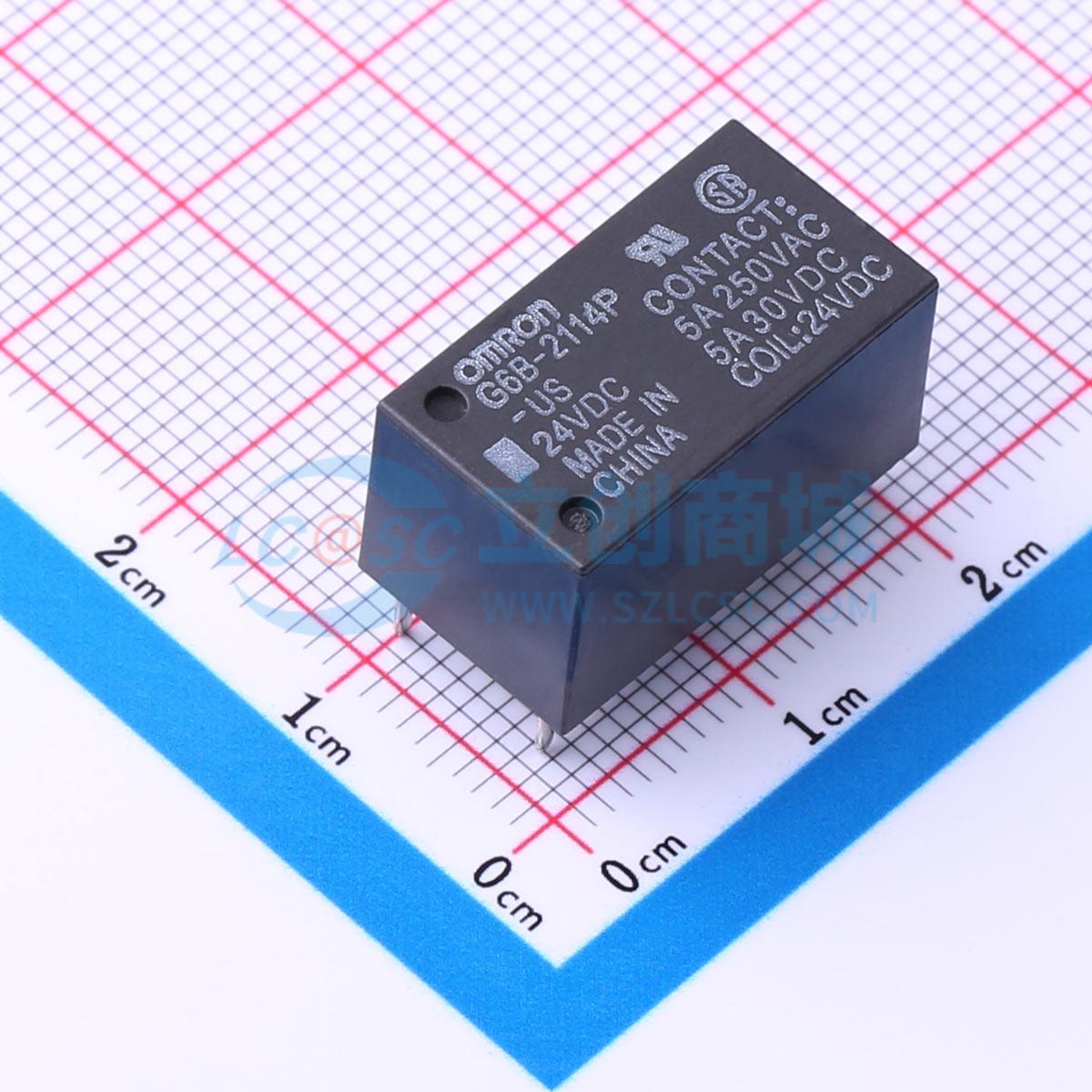 Rơ-le công suất G6B-2114P-US DC24 OMRON 24V DIP,19.9x10.9mm - Techcore Việt Nam