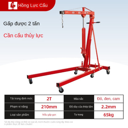 Cẩu Thủy Lực Mini 2–3 Tấn – Gấp Gọn Hoặc Cố Định