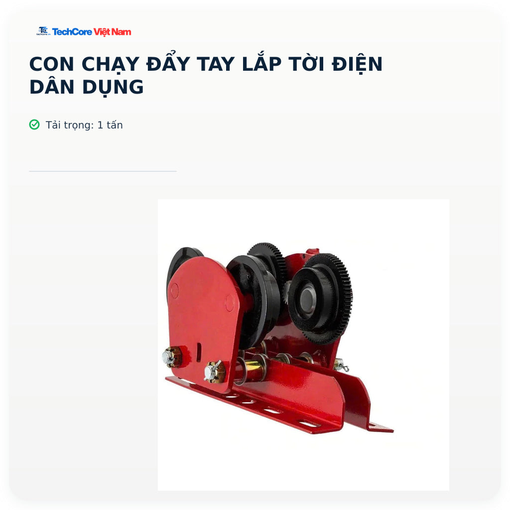 Con Chạy Đẩy Tay Lắp Tời Điện Dân Dụng – 1 tấn – ảnh chính