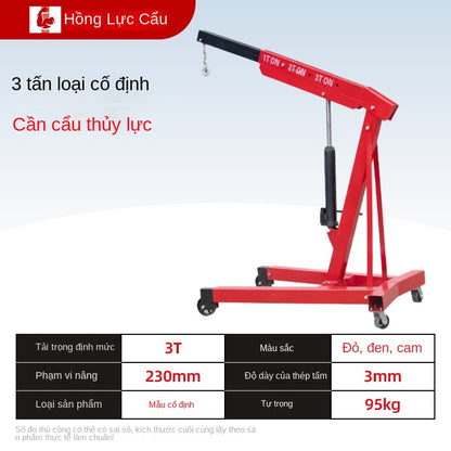 Cẩu Thủy Lực Mini 2–3 Tấn – Gấp Gọn Hoặc Cố Định