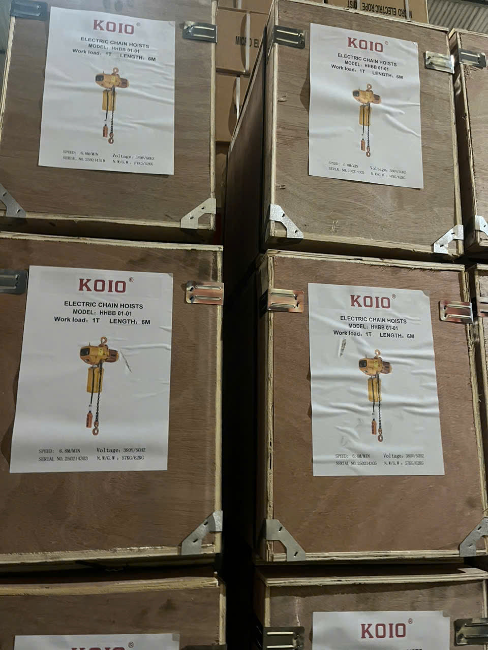 Palang xích điện 3 pha KOIO