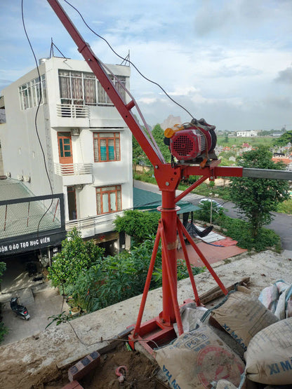 Khung cẩu xoay 360 độ, Tải trọng 500kg, 1 Tấn gắn các loại máy tời xây dựng (chưa kèm tời)