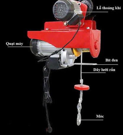 Combo Tời + con chạy trên ray thép I