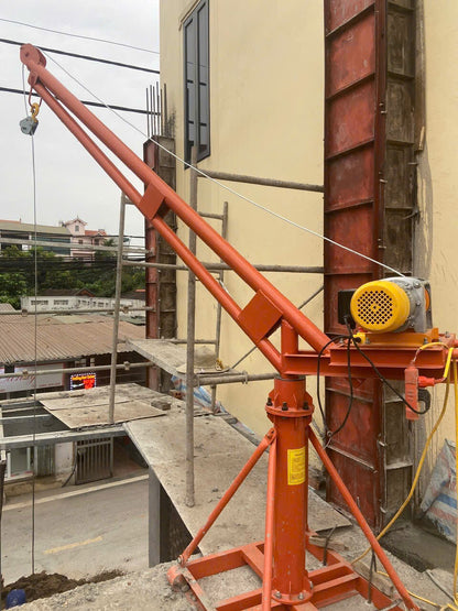 Khung cẩu xoay 360 độ, Tải trọng 500kg, 1 Tấn gắn các loại máy tời xây dựng (chưa kèm tời)