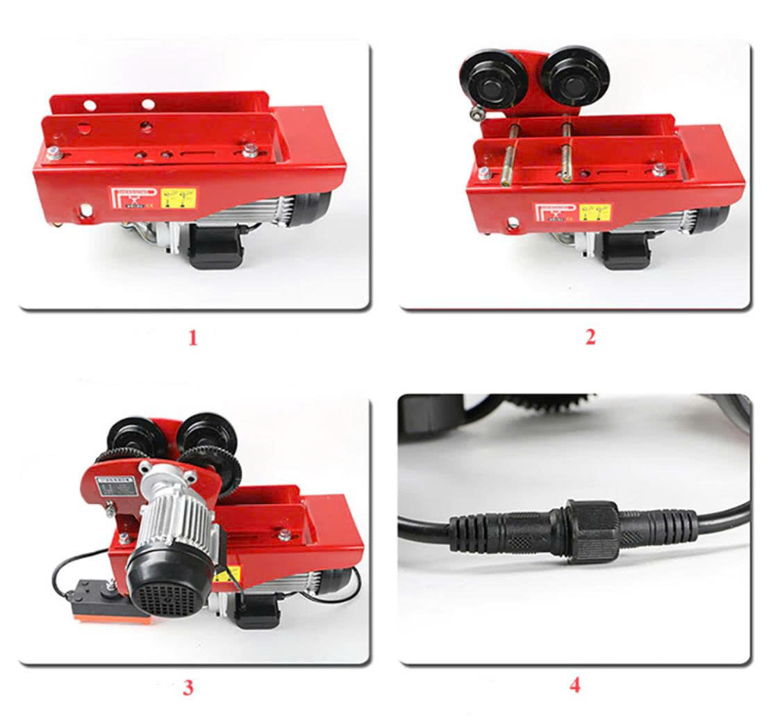 Combo Tời + con chạy trên ray thép I